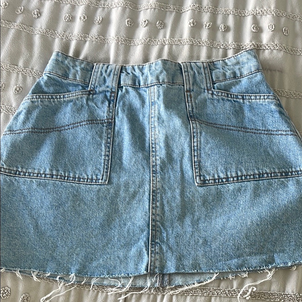 Vintage Light Denim Mini Skirt